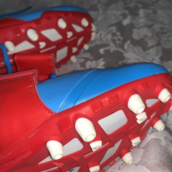 Nike Huarache 3 Lacrosse Cleats Blue Red Men\'s Sz 10.5 469730-416 Athletic Shoes main image 2